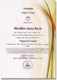 Urkunde Hypnose-Coach